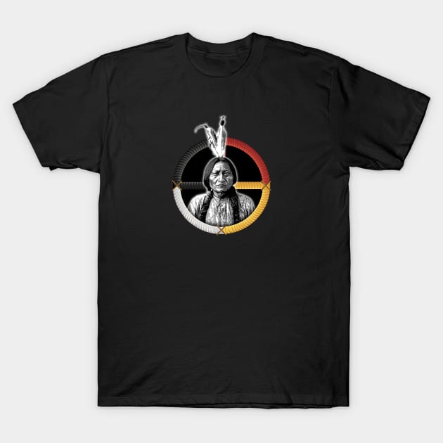 MEDICINE WHEEL 2 Chief Tȟatȟáŋka Íyotanke (Sitting Bull) T-Shirt by GardenOfNightmares